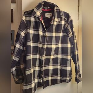XXL Black And White "Flannel" Shirt Jacket